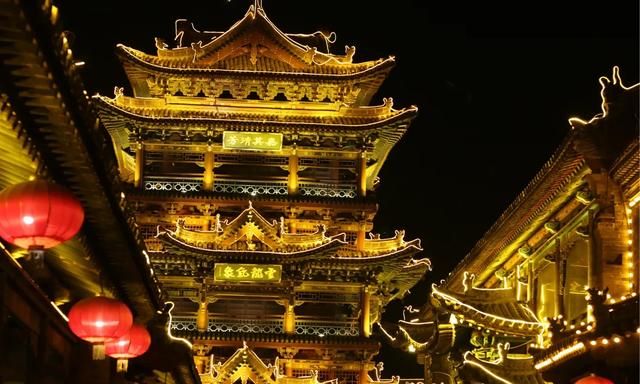 山西有个晋中市,晋中有个古城。夜景特别美。|古城|楼子|小姐姐_新浪新闻