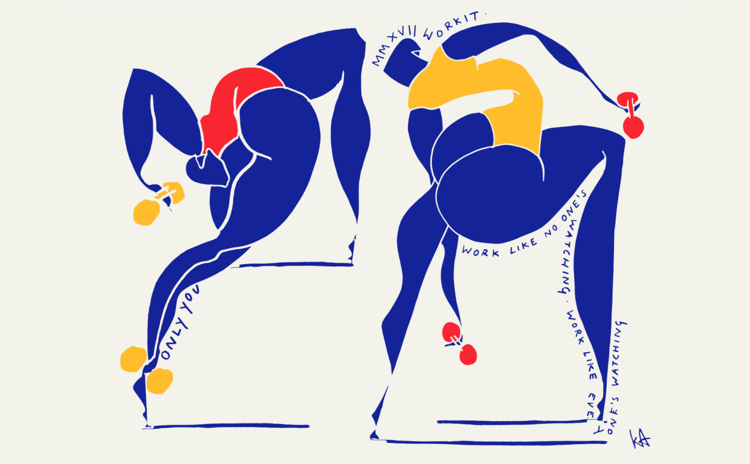 马蒂斯的跳跃,舒服的配色,大胆热烈的线条舞蹈