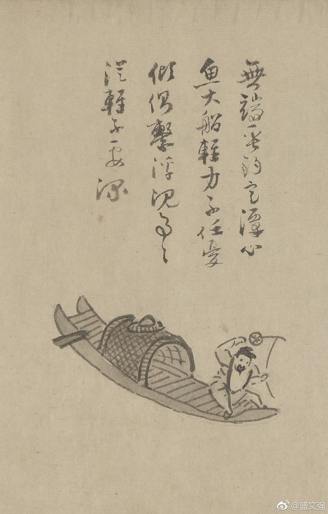 元代画家吴镇的《渔父图》里多次出现钓车,即线轮钓竿.