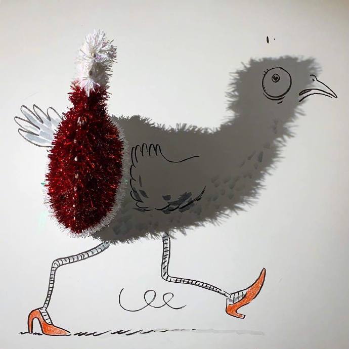 vincent bal 用影子绘画故事大开脑洞的创意插画