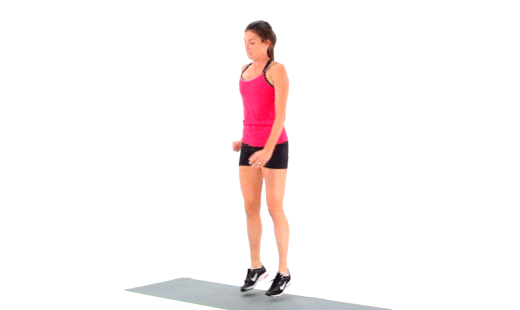 第1个动作:深蹲开合跳触碰对侧脚尖想要给运动瘦身的效率上加速发条吗