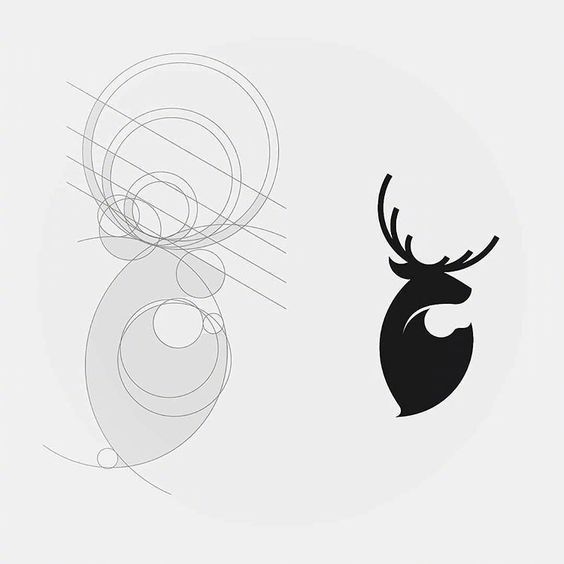 一组标志设计辅助线灵感