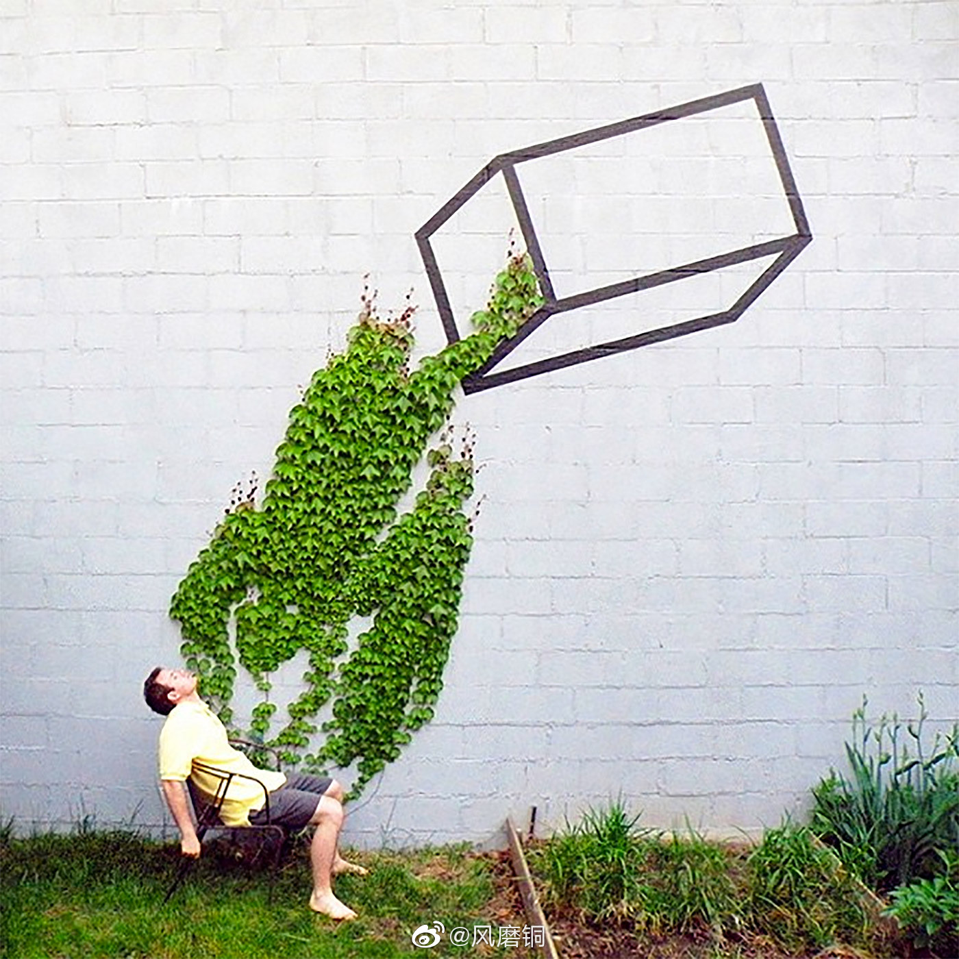 三维视错觉艺术家aakashnihalani用木材和金属制作壁挂式雕塑