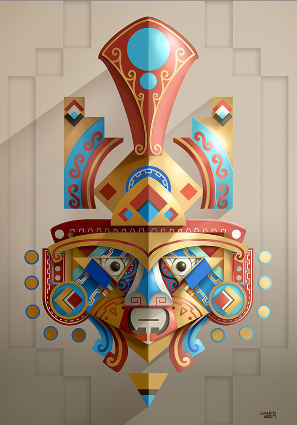 72 充满异域风情的图腾插画75 艺术家juanco作品