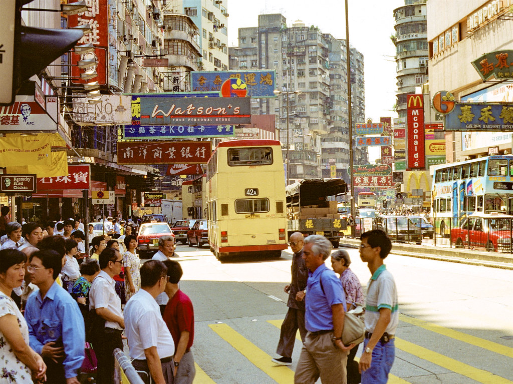 香港旧影1994年景色优美的维多利亚港