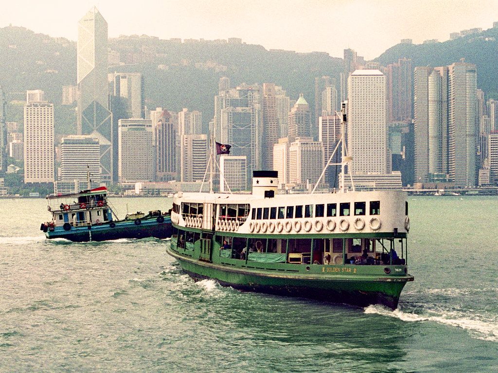 香港旧影1994年景色优美的维多利亚港