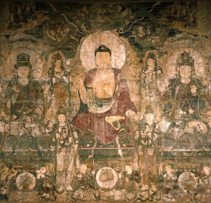 广胜寺壁画 药师经变图_新浪新闻