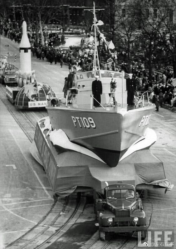 二战期间美军著名的鱼雷艇pt-109,该艇的艇长为日后的美国总统约翰