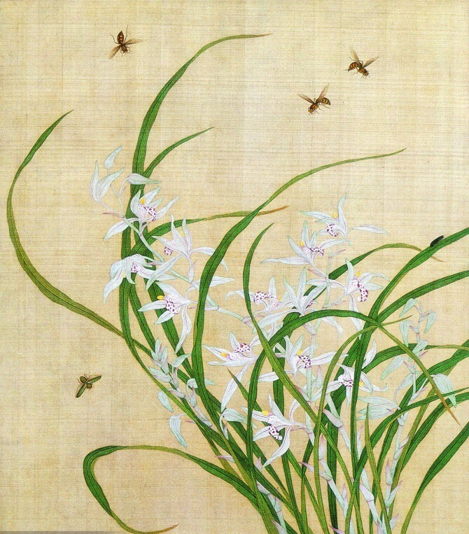 阳光 明媚,鸟语 花香 ～图:余穉《花鸟册》