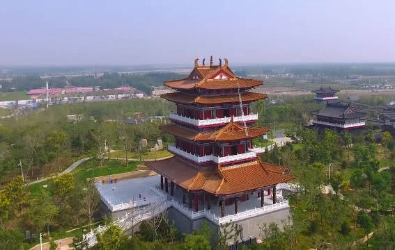 航拍郑州园博园