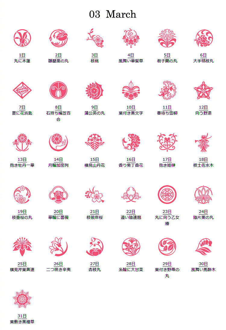 日本诞生花纹样 12个月的全部齐全了 参考转需