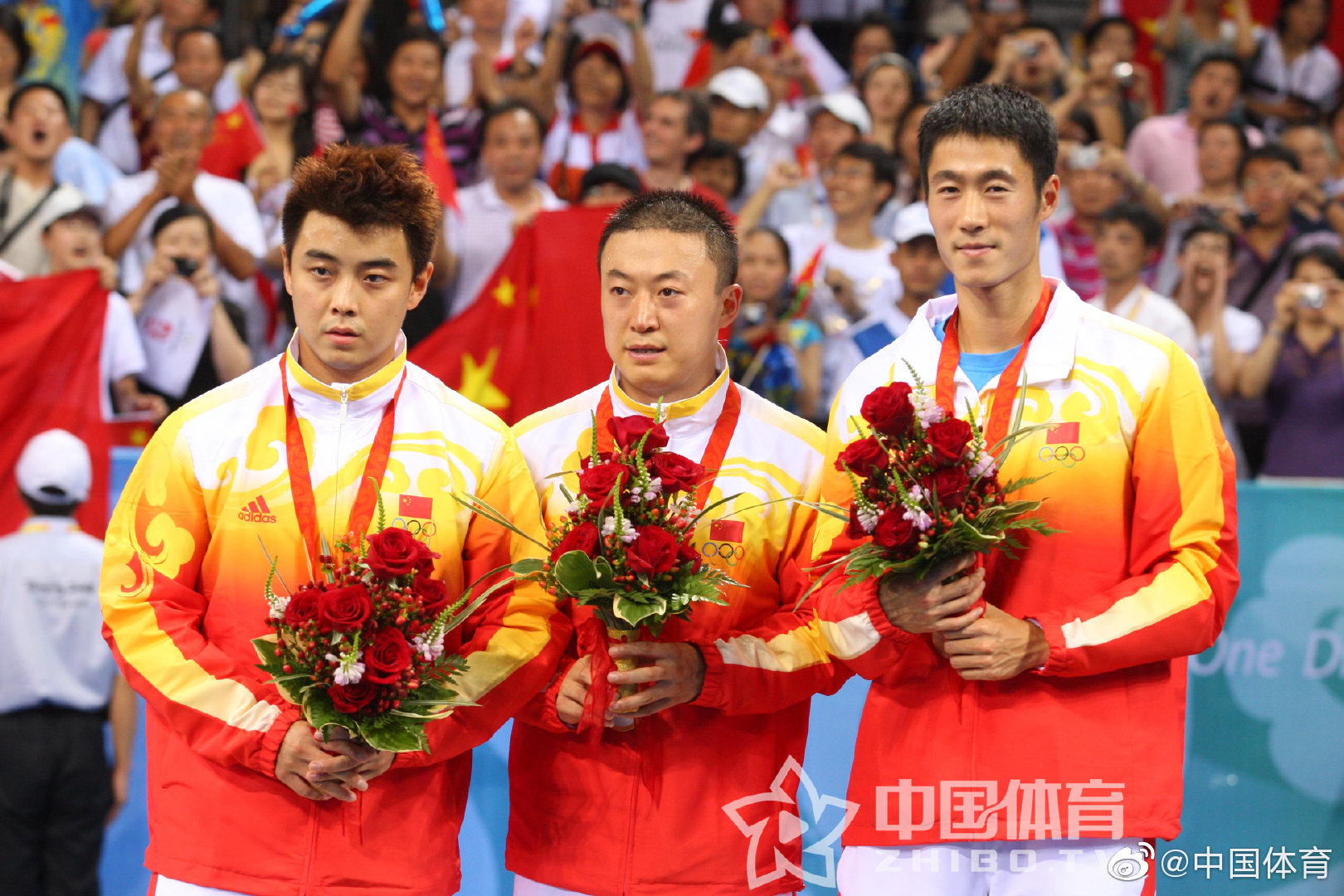 2008年8月23日晚2008年北京奥运会乒乓球男子单打决赛