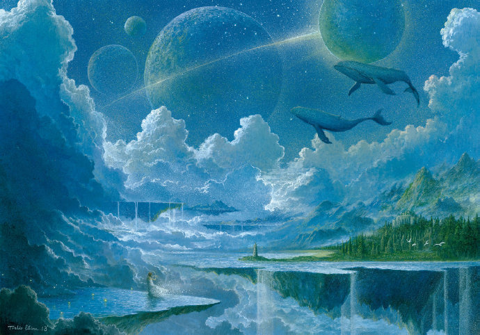 Toshio Ebine 奇妙的星空幻想插画作品 Toshio Ebine 奇妙的星空幻想插画作品