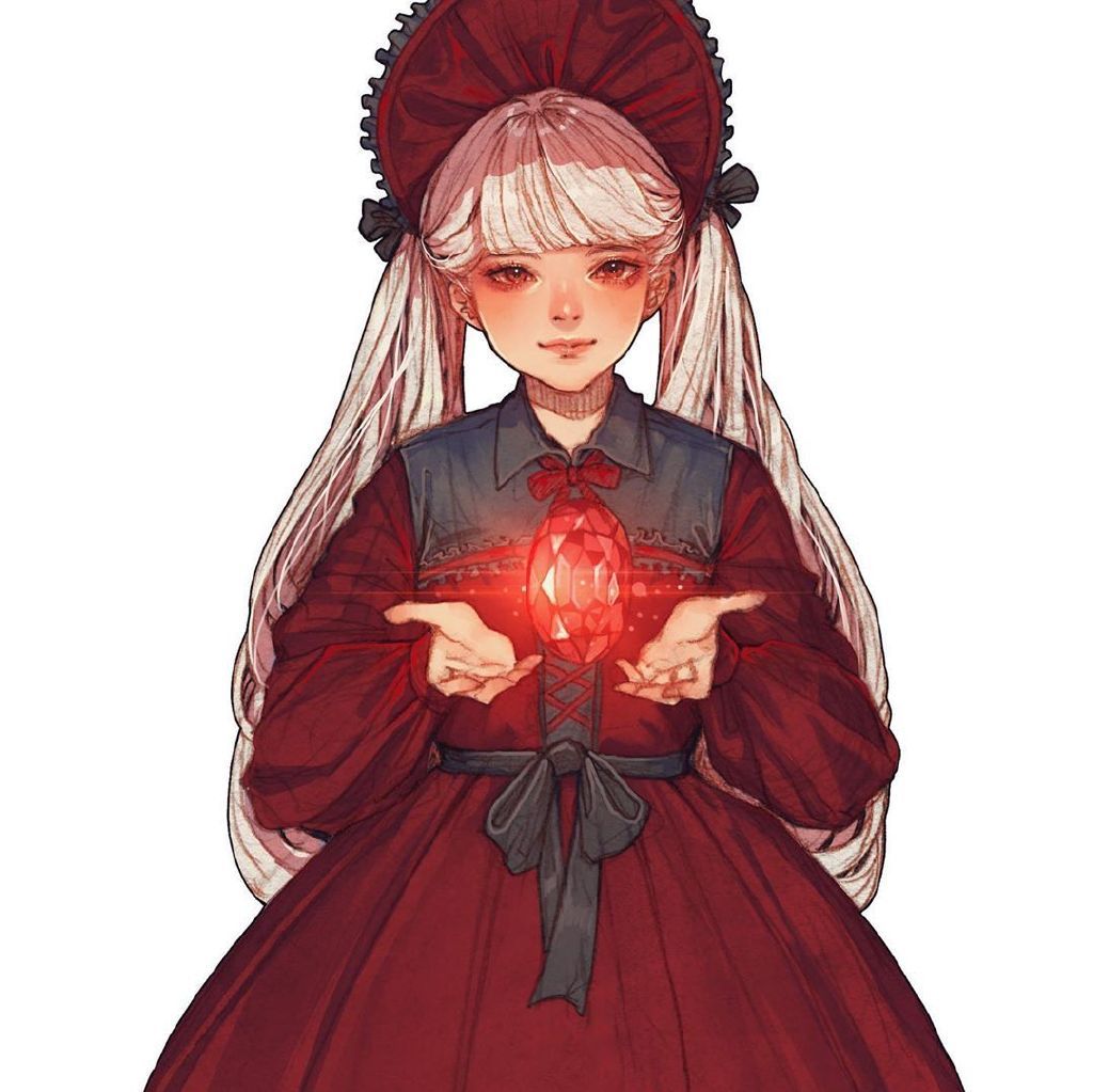 来自韩国画师 kimstar() 笔下少女插画,温婉典雅