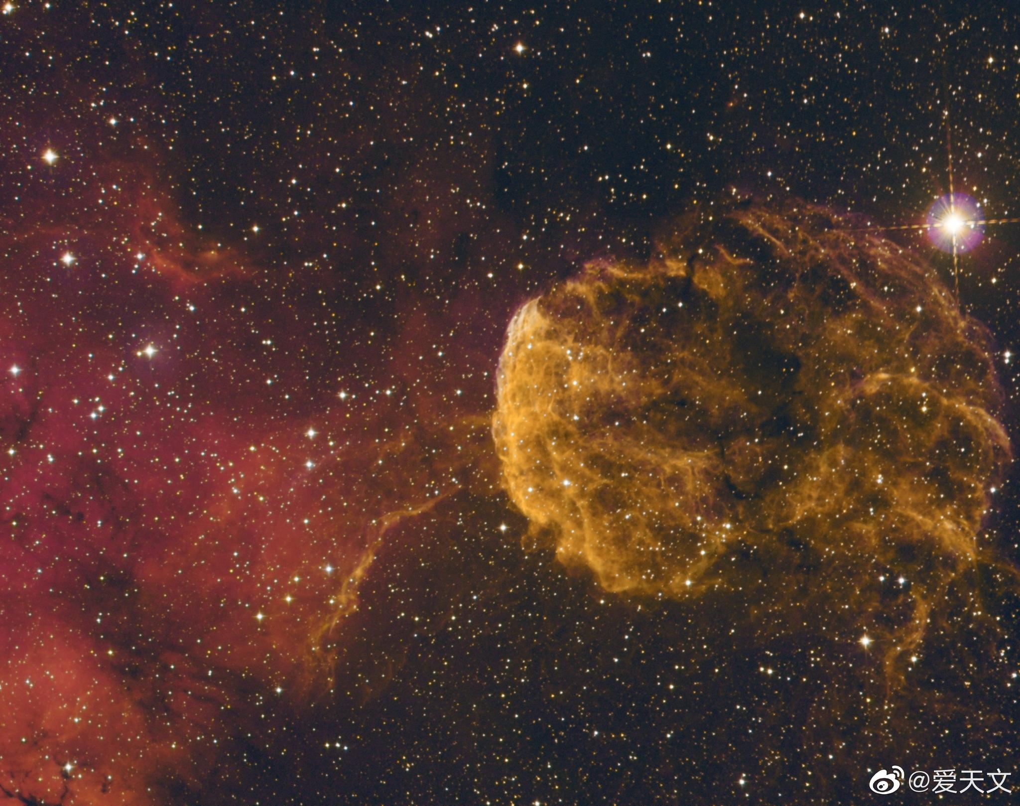 时隔半个月,第一发,水母星云(ic443)窄带,累曝345分钟_高清图集_新浪