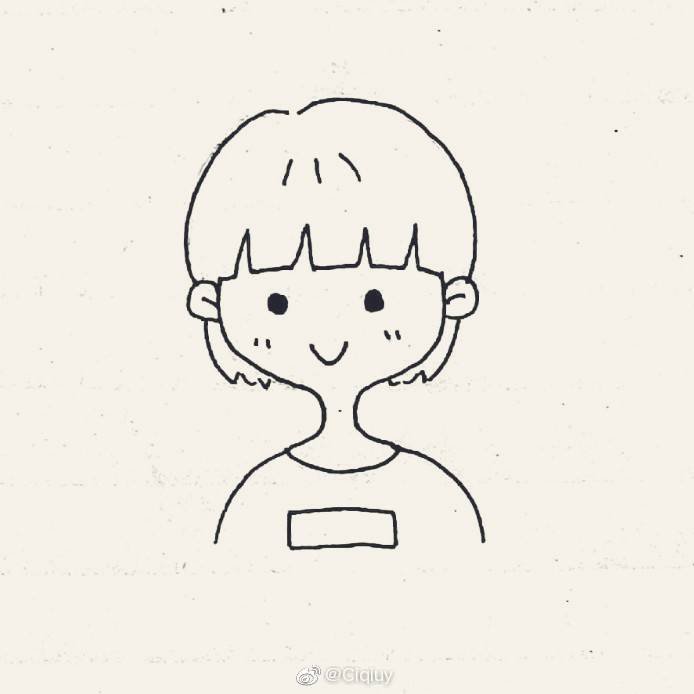 简笔画小女孩线稿赶快撸起袖子画起来投稿作者ciqiuy