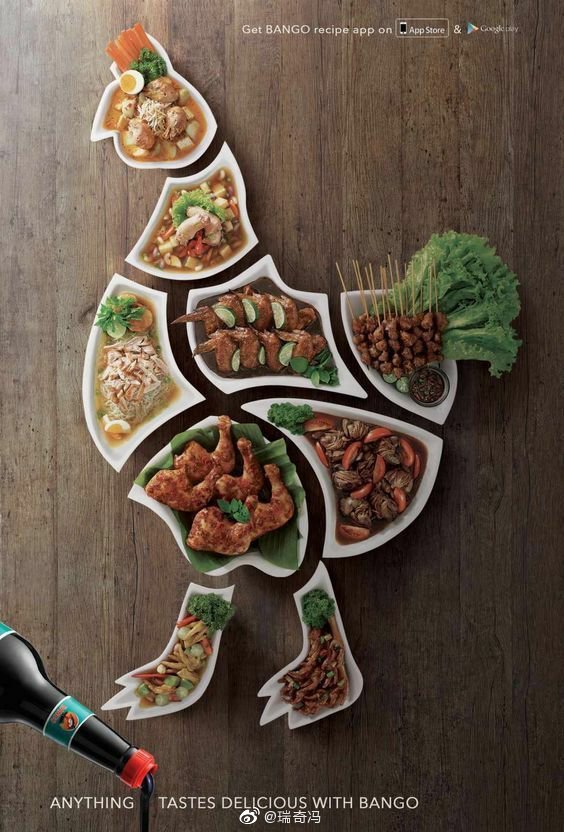 一组创意食品海报