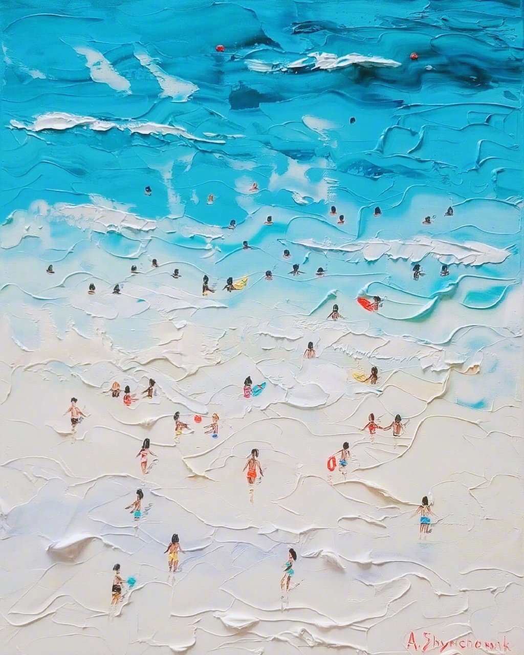 夏日海滩绘画 | alena shymchonak