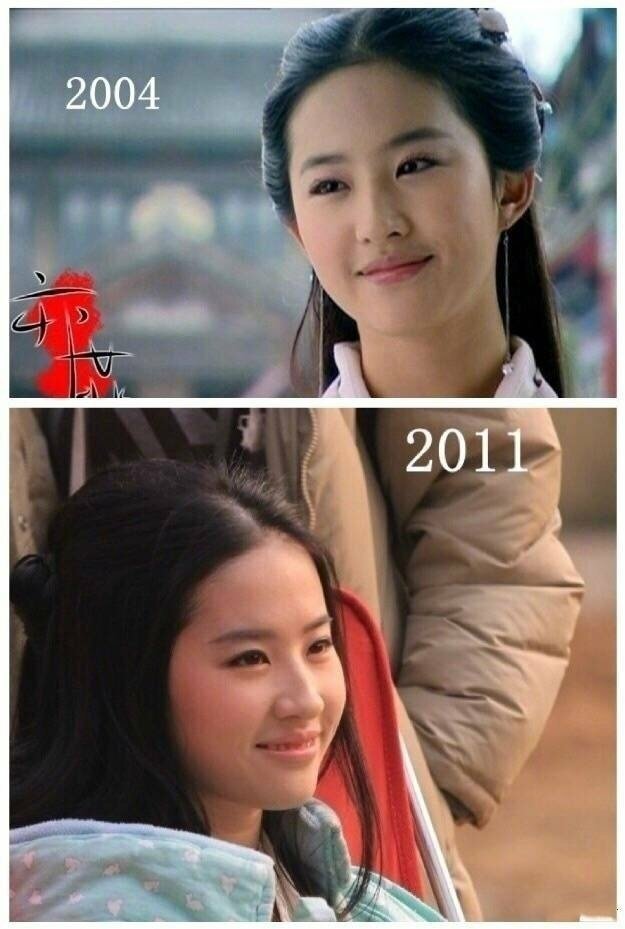 十年前后刘亦菲对比照,时间雕刻了容颜,沉淀了气质