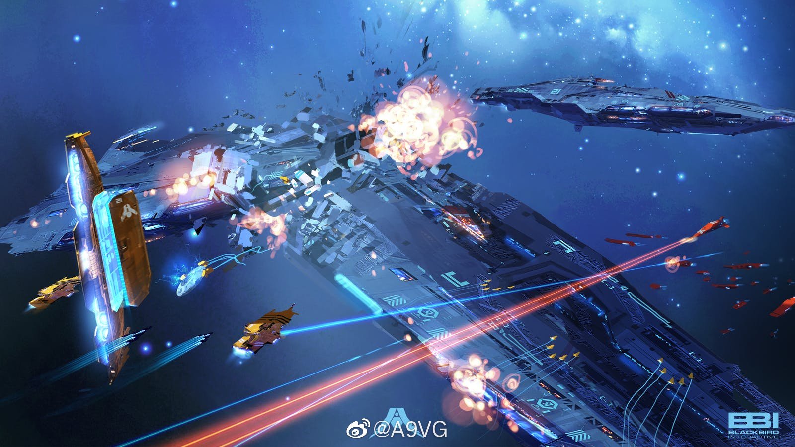 驱逐舰,泰坦帝国配色的战舰以及疑似希格拉之耀的母舰级舰船均有登场