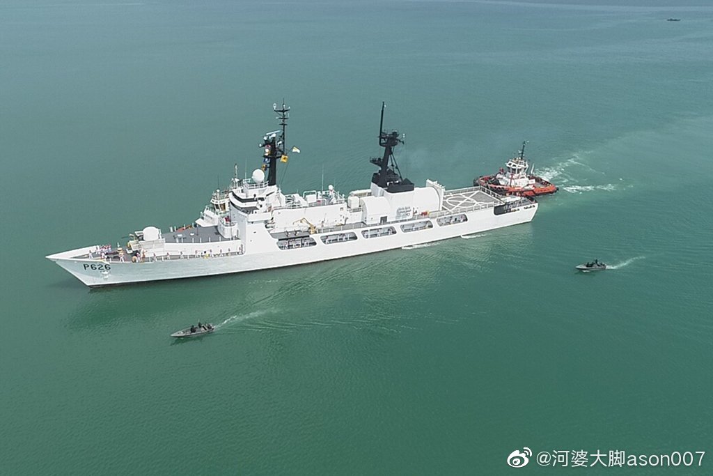 美国赠予斯里兰卡的"汉密尔顿"级巡逻舰p-626返抵科伦坡