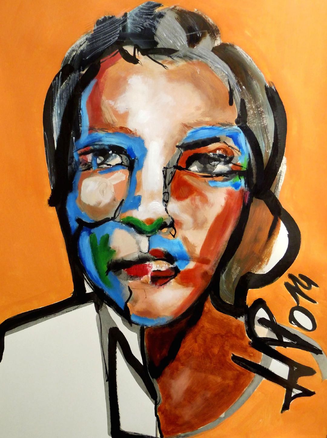 外观解剖法国艺术家 jean-jacques piezanowski 的新表现主义肖像画