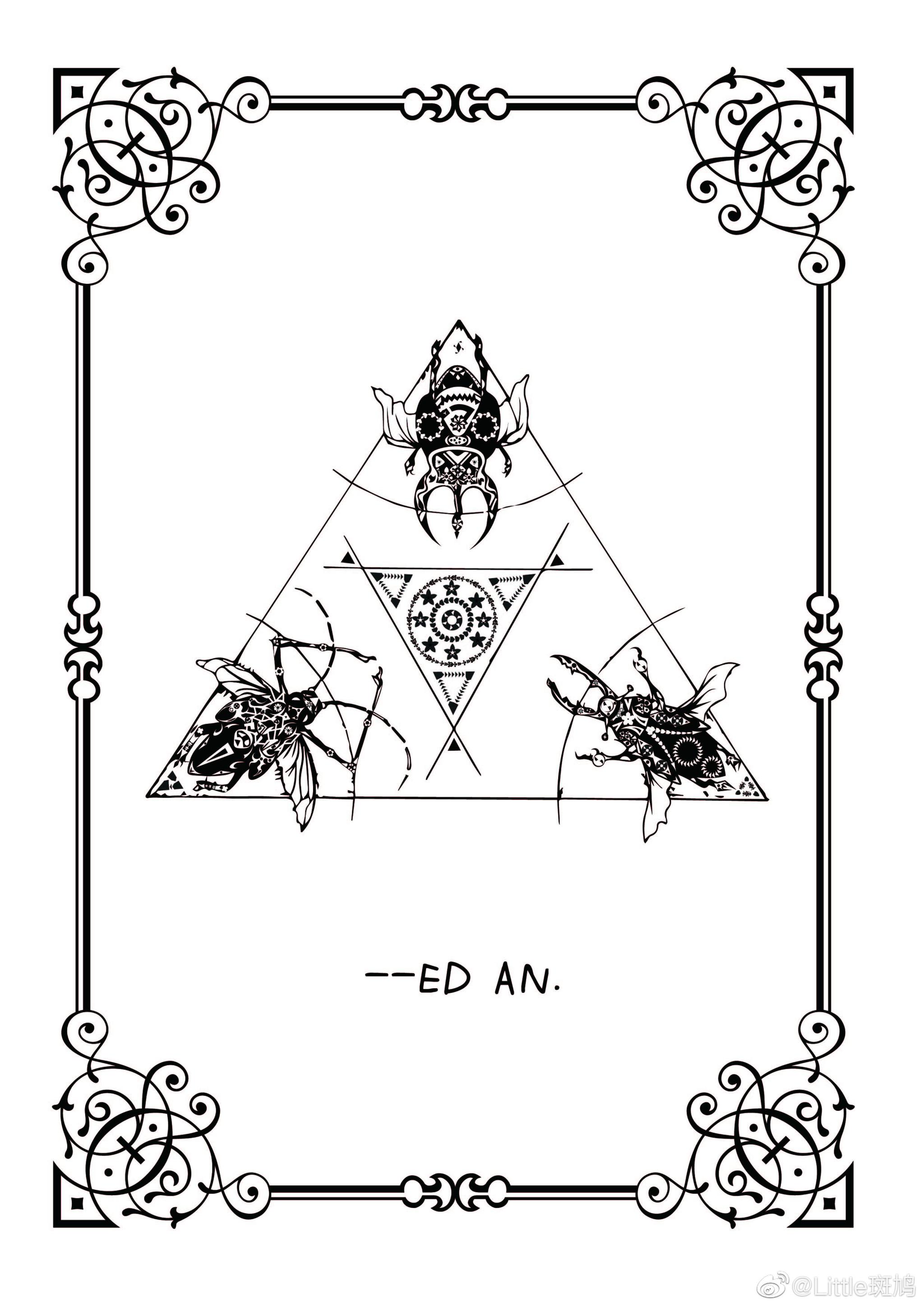 黑白涂鸦风格的卡牌来一组_高清图集_新浪网