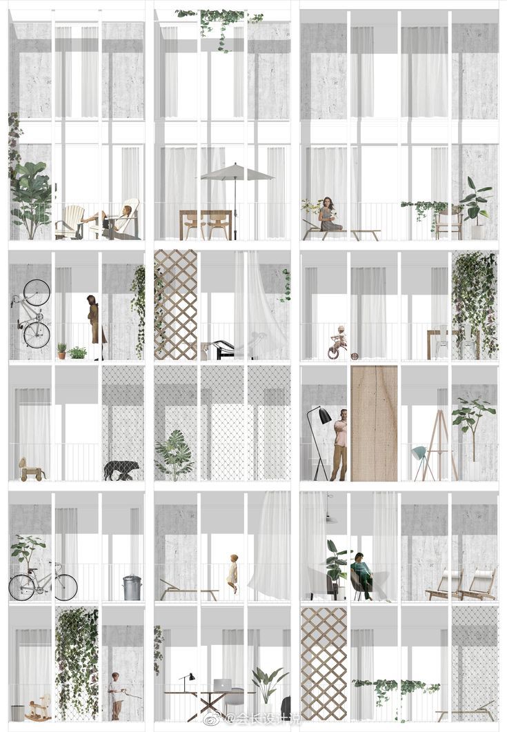 collage拼贴风格立面图|材质|学习时间|立面图_新浪网