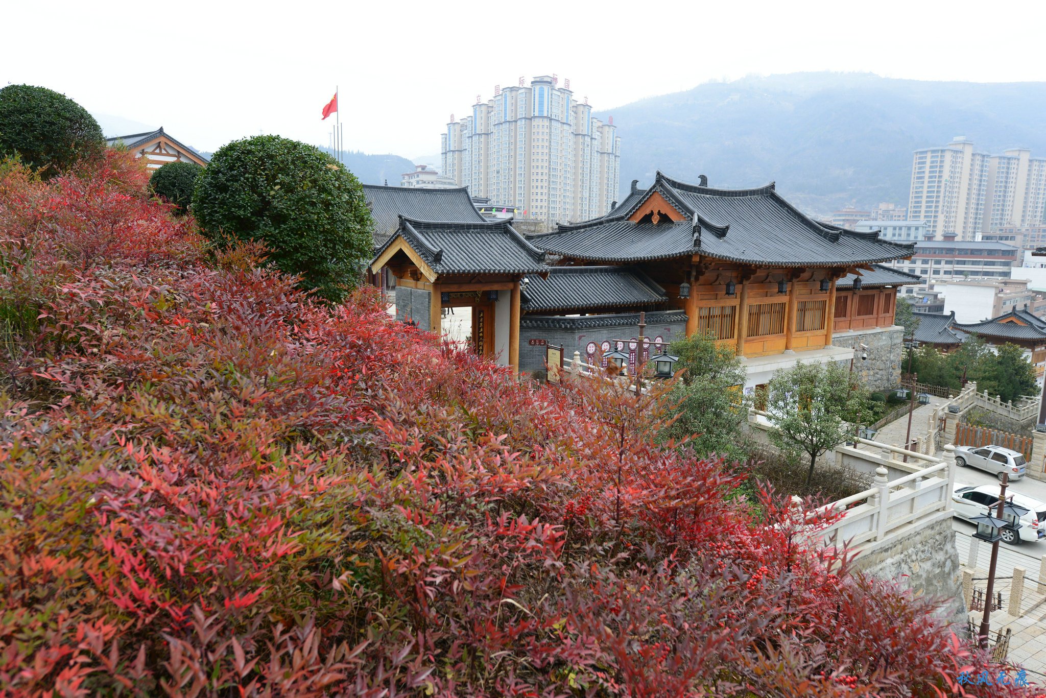 金台山,金台书院,合曼兰若酒店与山下集商业街,金台十方街,碾子湾民俗