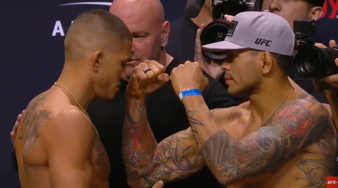 ufc246称重仪式,飞踢哥佩提斯vs佩雷拉