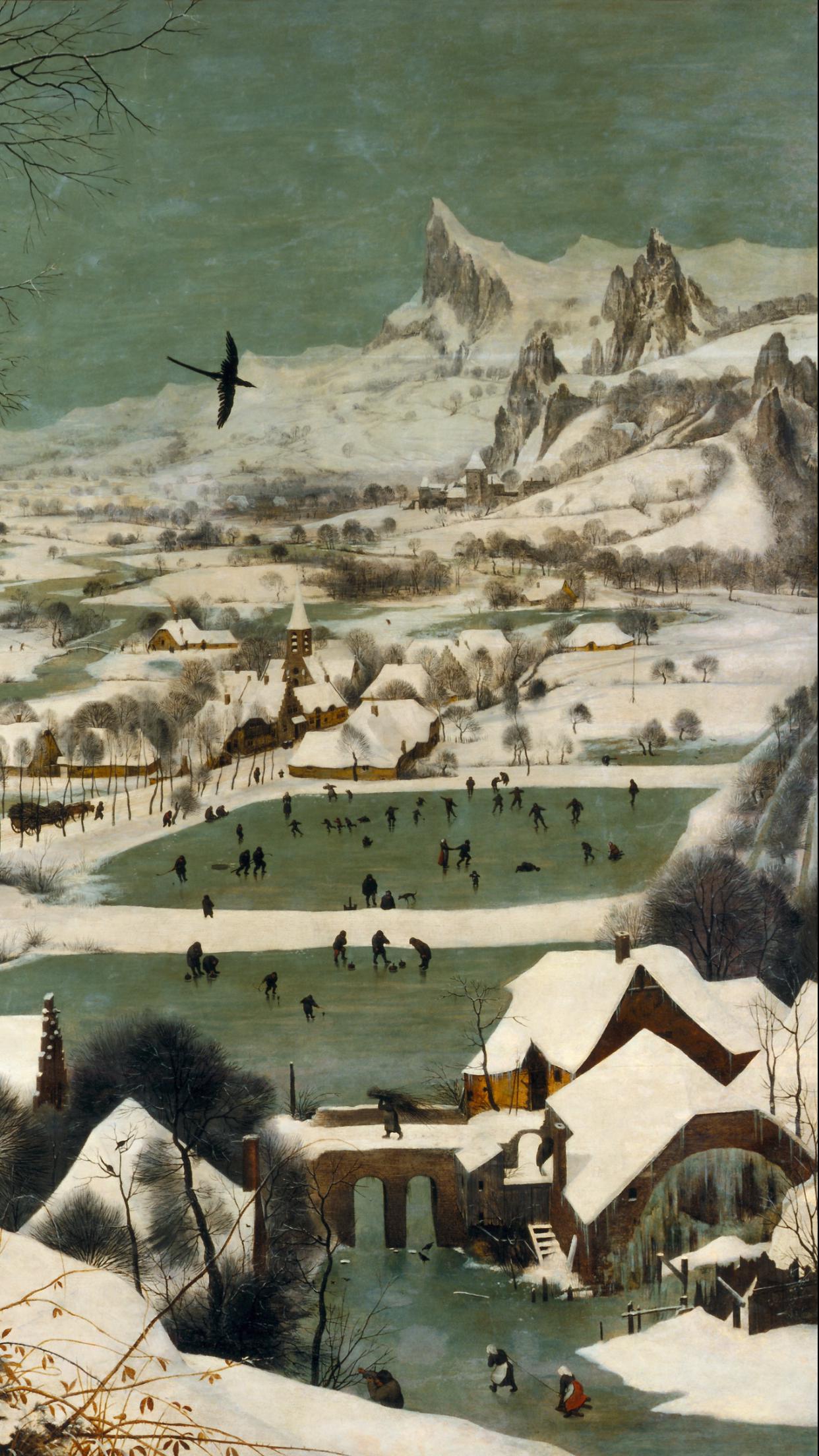 冬猎老布鲁盖尔这幅作品是西方油画艺术史上第一幅以俯视视