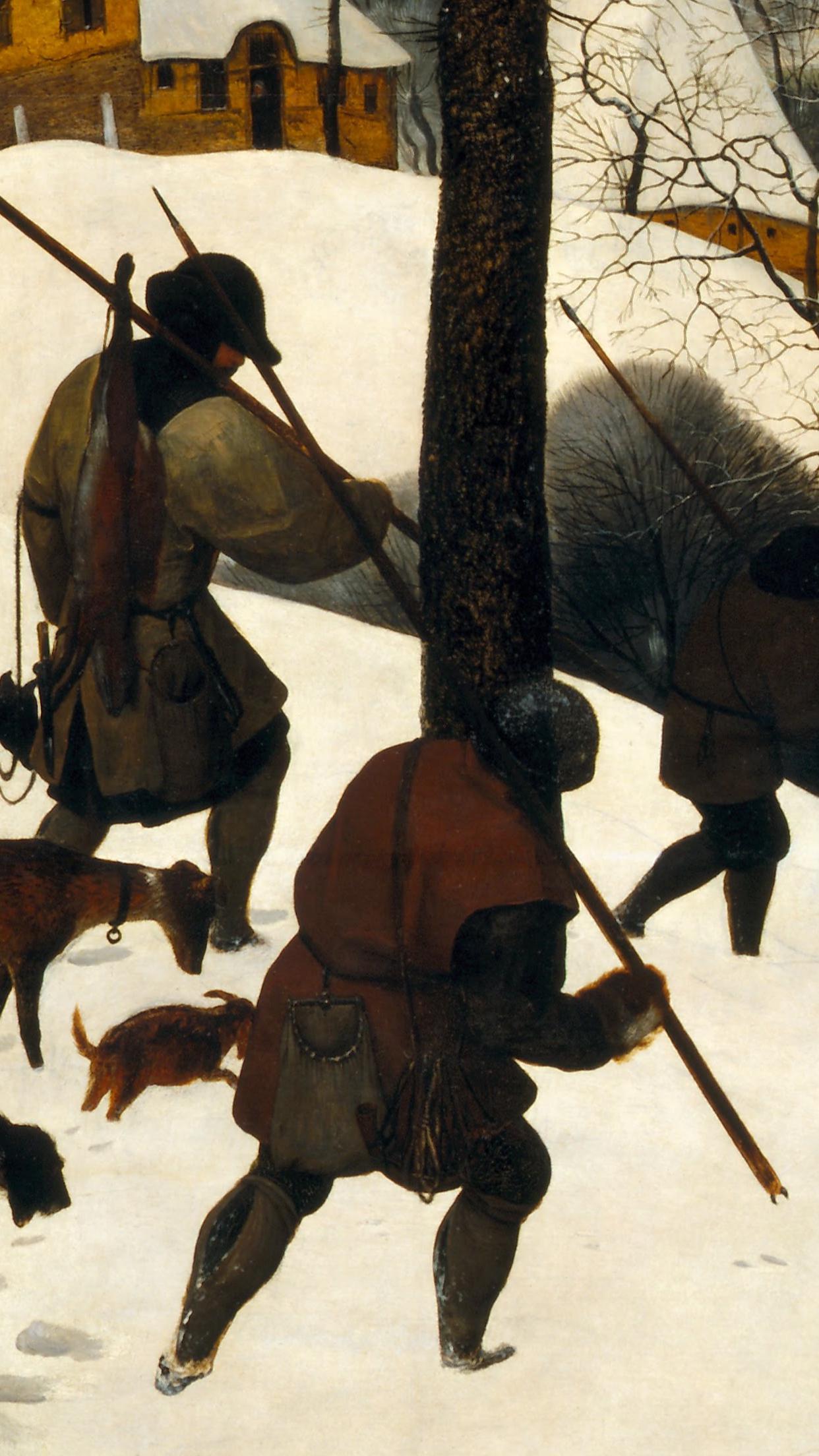 冬猎老布鲁盖尔这幅作品是西方油画艺术史上第一幅以俯视视