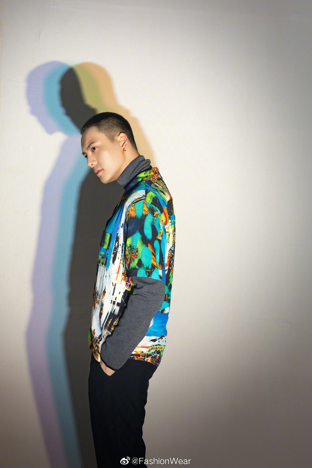 陈伟霆 x my lady|陈伟霆全新大片曝光,寸头型男身穿多色印花衫