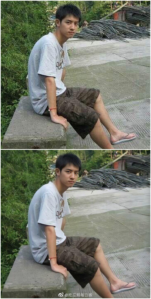 还记得当年的国民校草李冲聪吗鹅组用ai修复了李冲聪的旧照