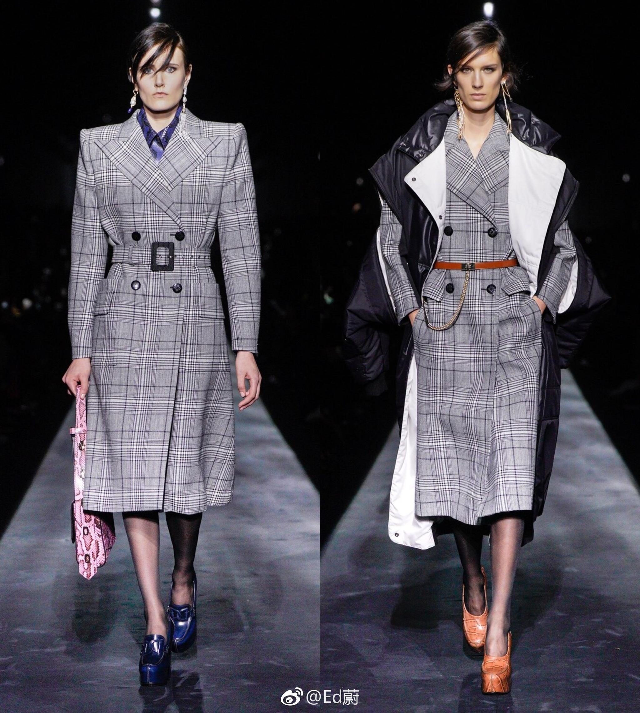 givenchy f/w 2019纪梵希2019秋冬,剪裁精湛的廓形大衣