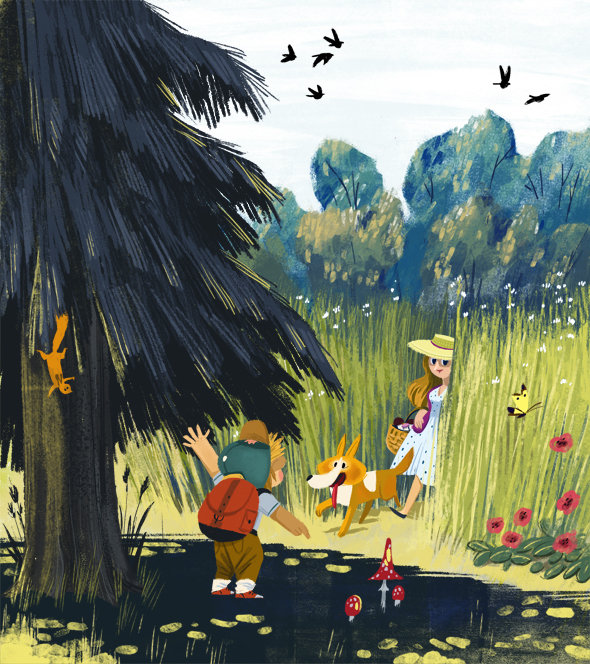 儿童故事绘本插画-插画师olga demidova