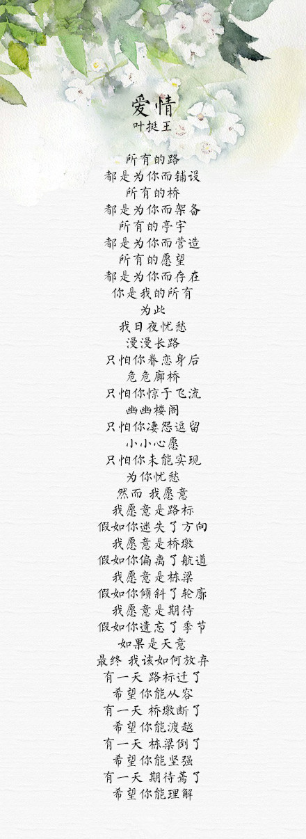 你站在桥上看风景看风景的人在楼上看你十四首经典现代诗