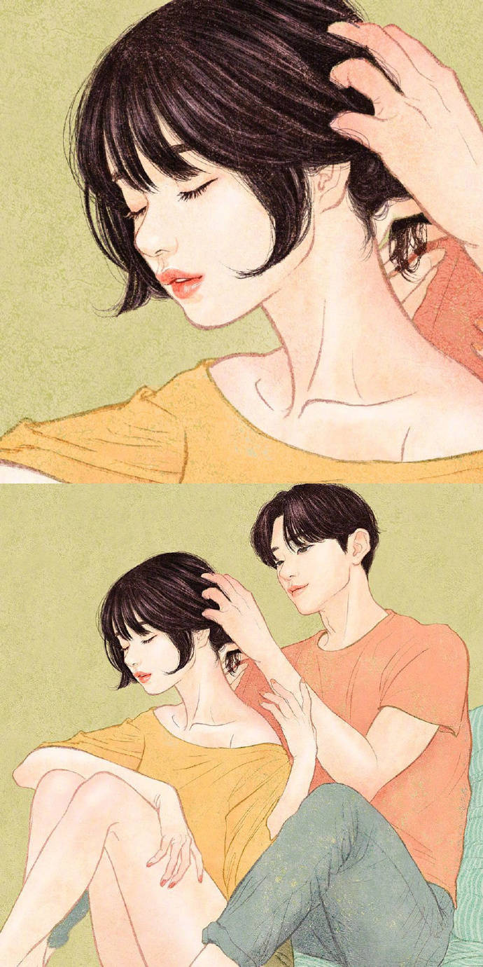 韩国插画师zipcy的作品67美好而又甜蜜的情侣日常