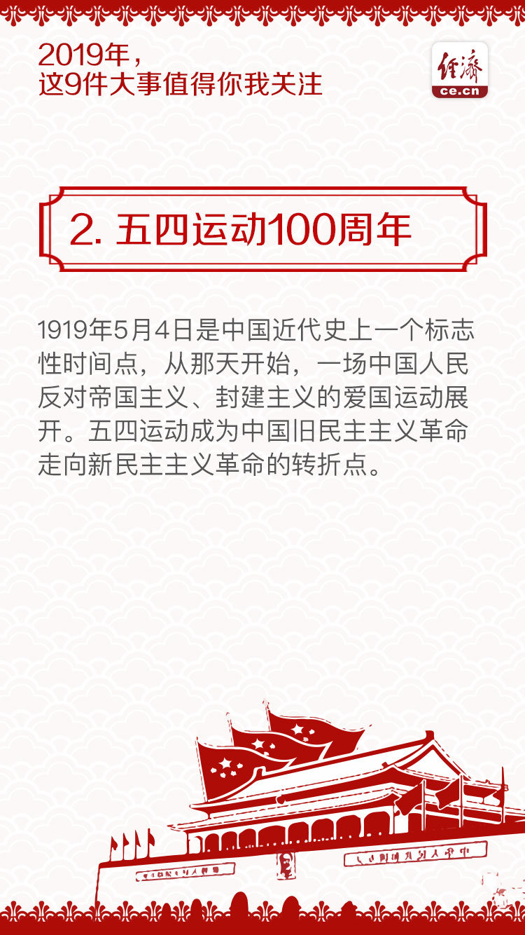 2019年,中国这9件大事值得你我关注