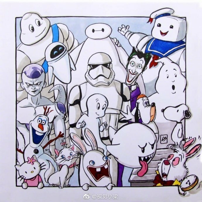 不同色彩的动漫人物绘画 Linda Bouderbala