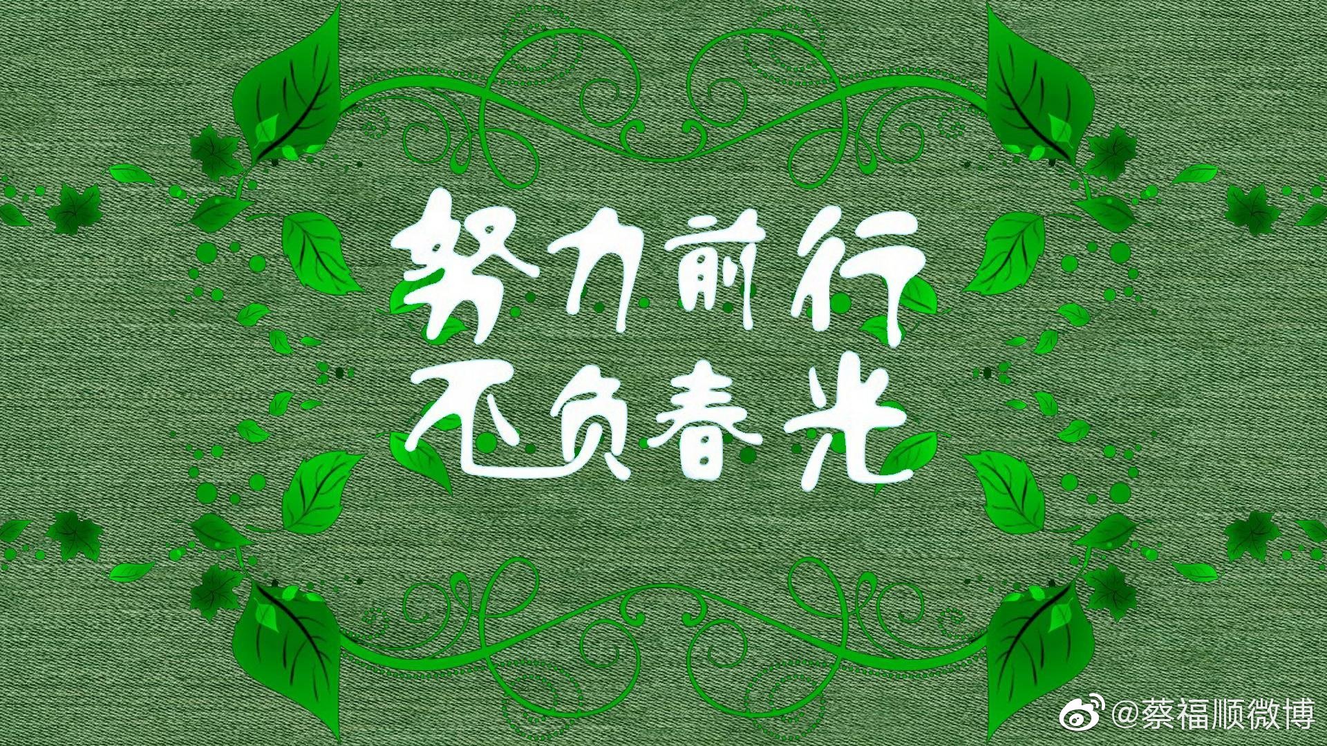 蔡福顺社会 努力前行,不负韶华春光!