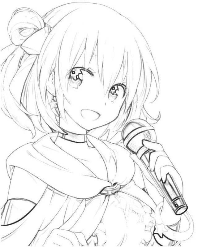 手绘-动漫,漫画人物,适合手绘的图,铅笔稿