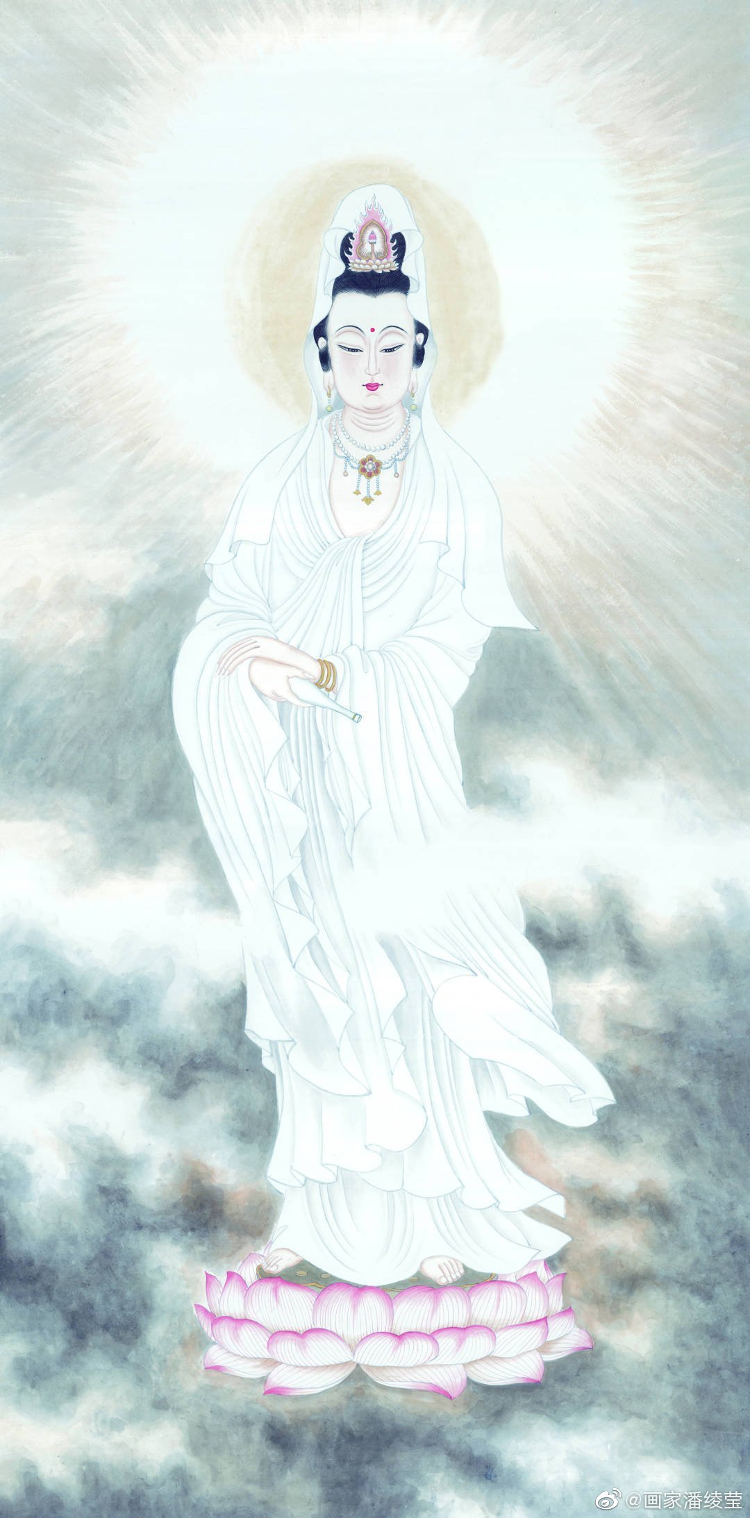 观音菩萨妙难酬,清净庄严累劫修