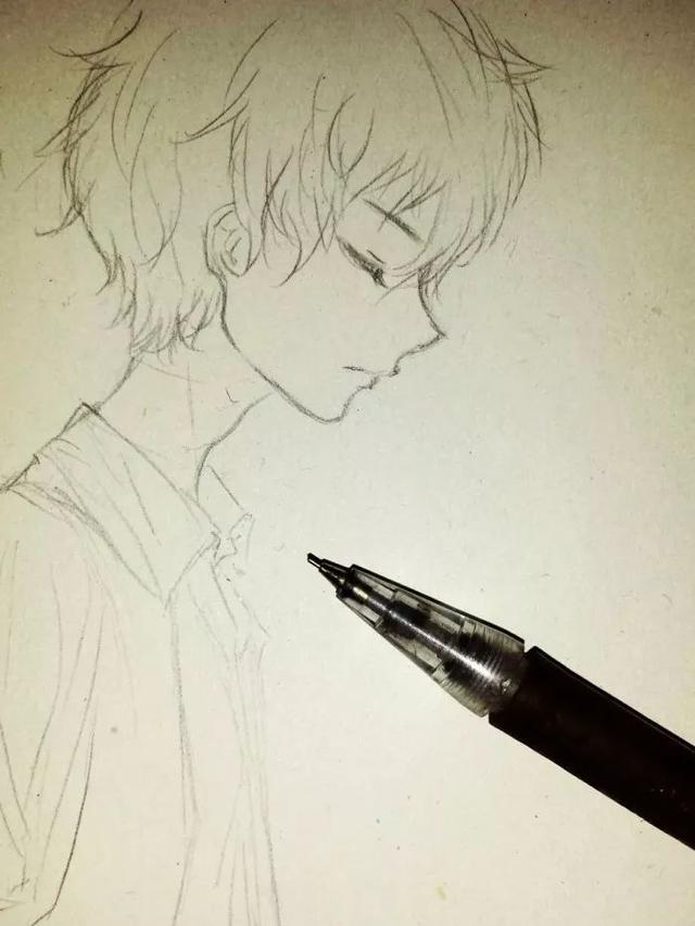 手绘-动漫,漫画人物,适合手绘的图,铅笔稿