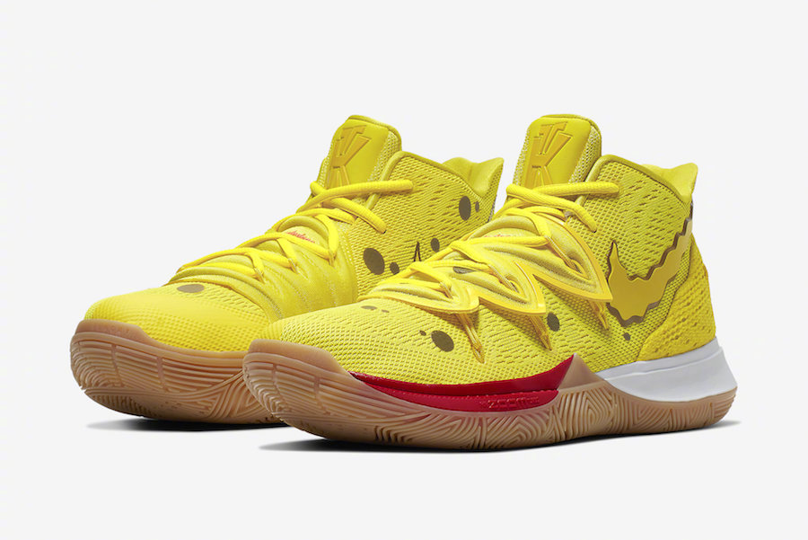 Sepatu Basket Desain Nike Kyrie 5 sbsp Spongebob