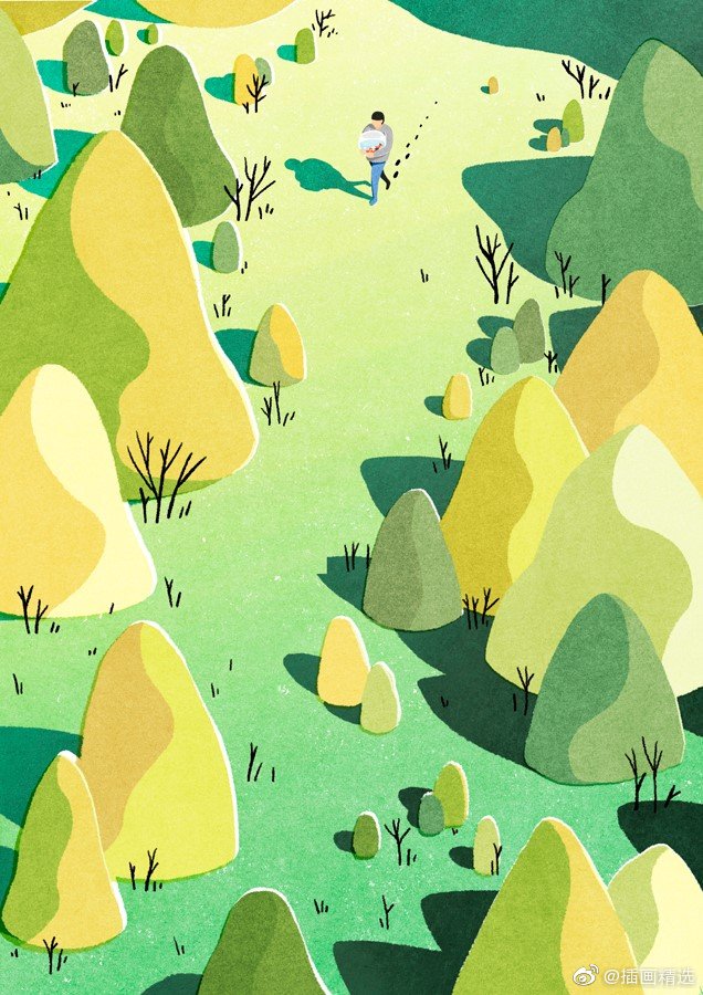 插画师heejunglee的一组风景主题插画