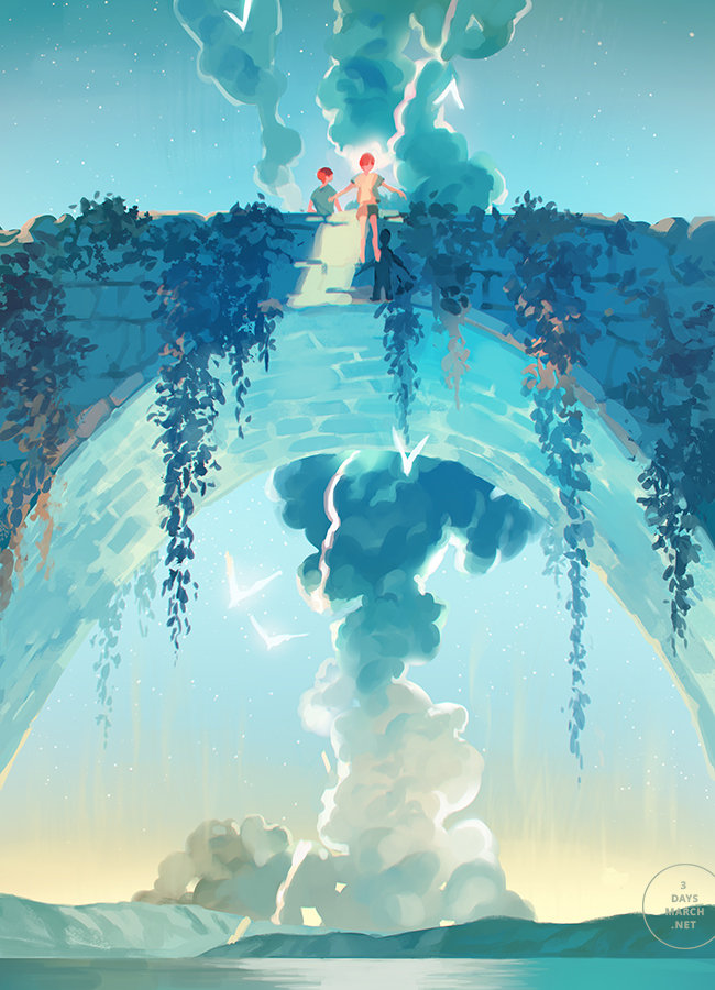 画师loika的插画作品她擅长搭配细腻的色彩巧妙的光影以抽象风格描