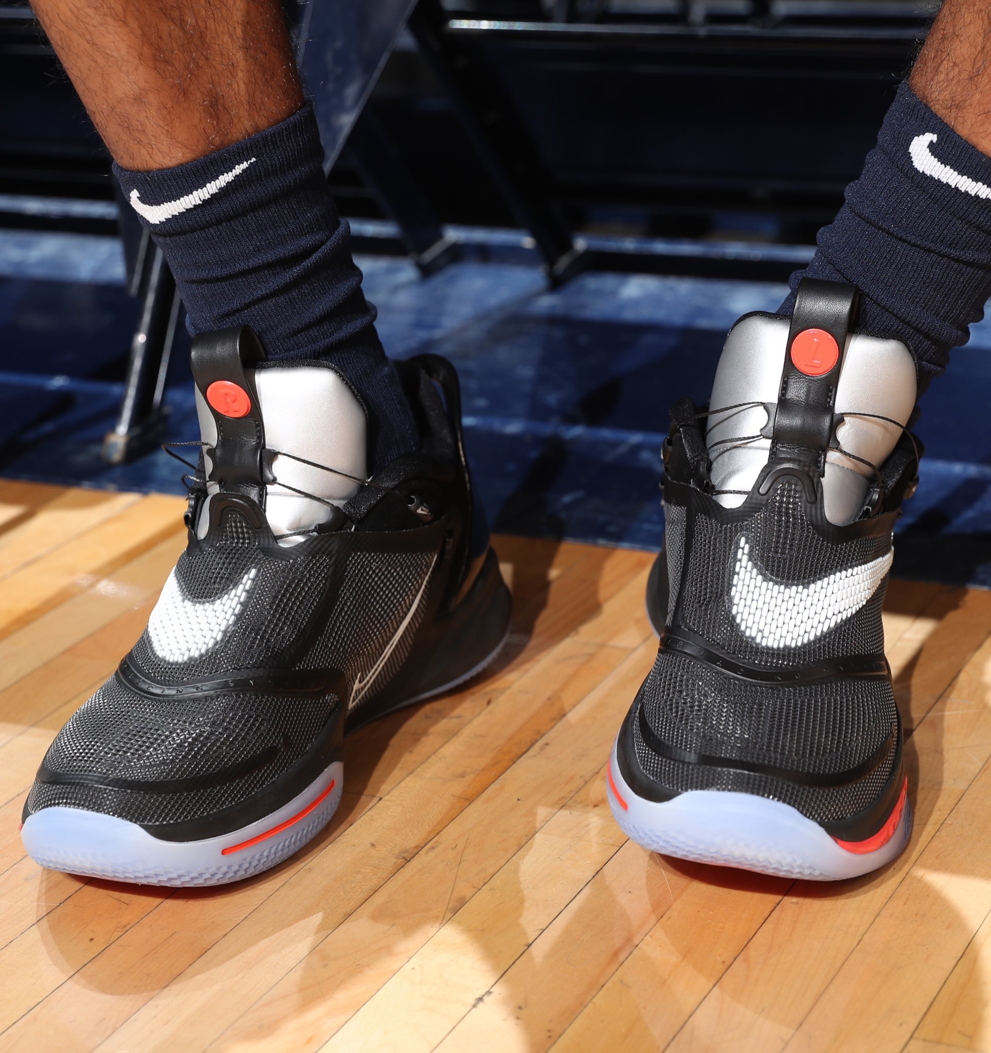 莫兰特上脚 nike adapt bb 2.