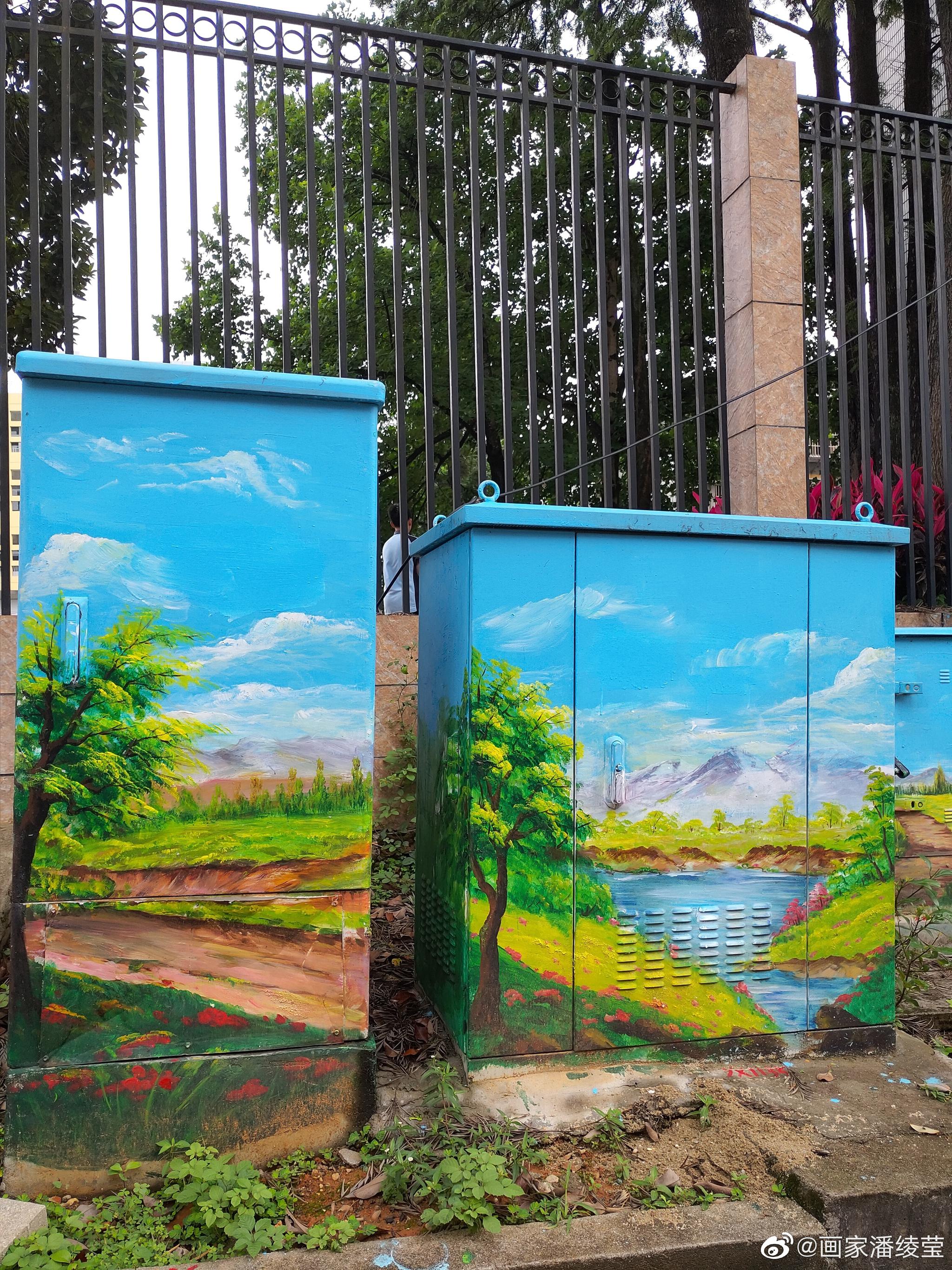 顺昌一中电箱绘画,五彩缤纷的校园生活