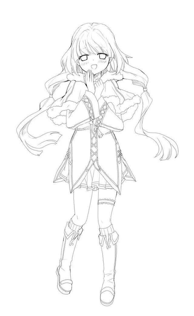 手绘-动漫,漫画人物,适合手绘的图,铅笔稿